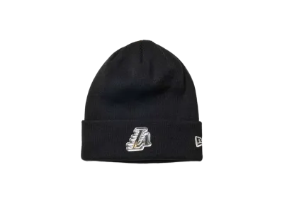 NEW ERA Basic Cuff Knit NBA Metal Logo Los Angeles Lakers "Black"