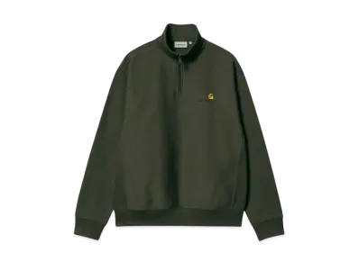 Carhartt Half Zip American Script Sweatshirt "Dark Olive"