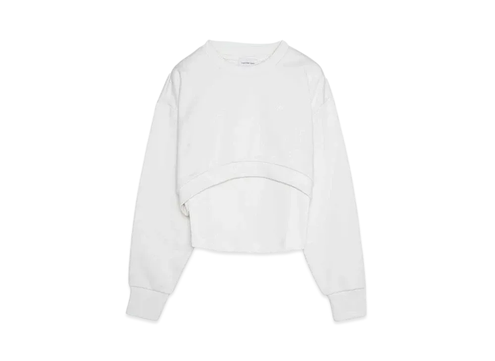 Calvin Klein Jeans A-2-iN-1 CREW PULLOVER "IVORY"