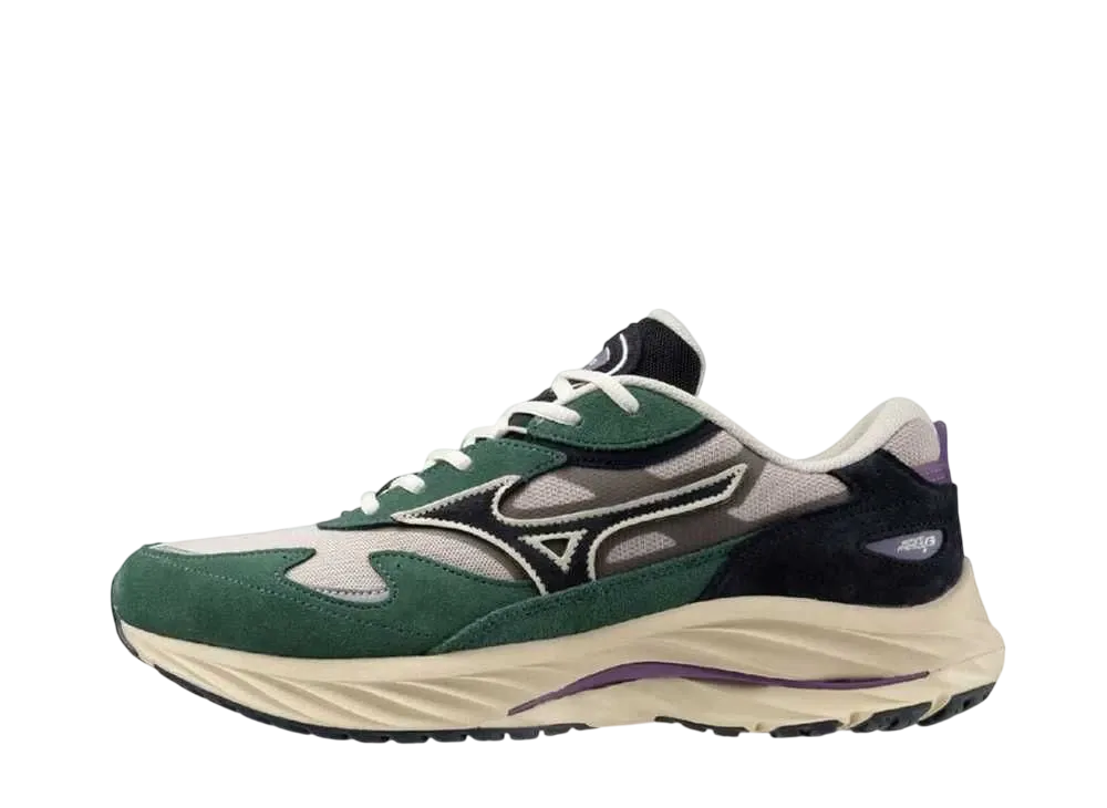 ミズノ ウェーブライダー ベータ "グリーン/ネイビー/ライトグレー"