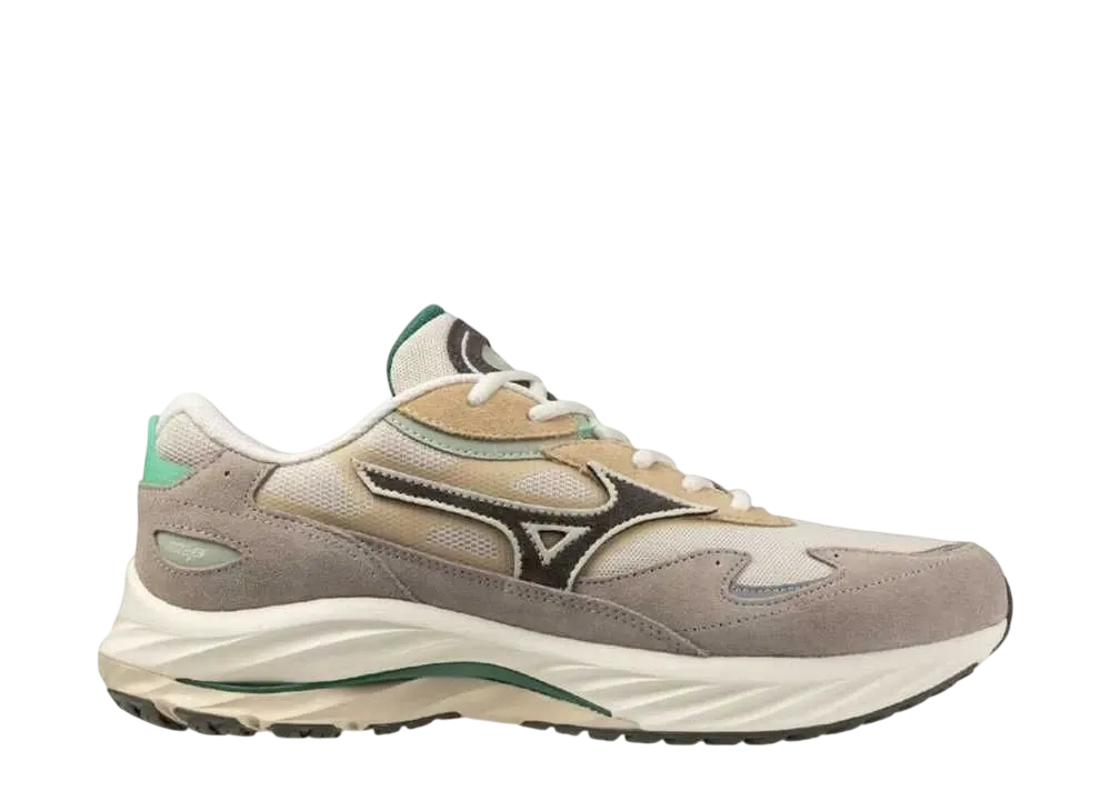 ミズノ ウェーブライダー ベータ "ライトベージュ/ダークグレー/ミントグリーン"