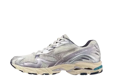 ミズノ ウェーブライダー10 "オフホワイト/パールピンク/パープル"