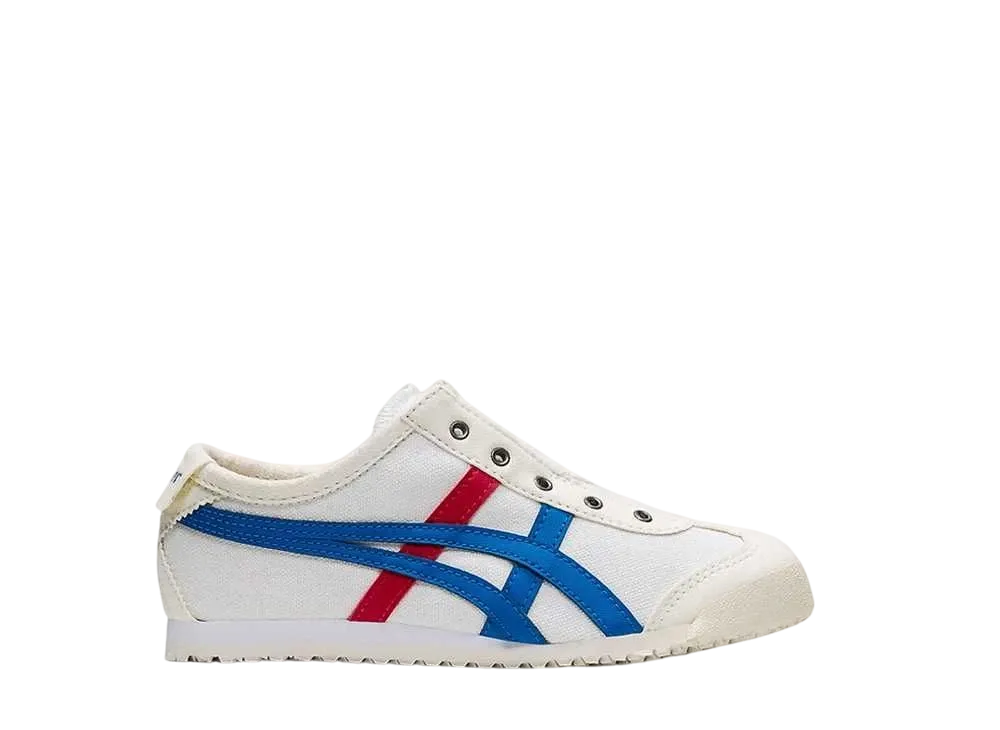 オニツカタイガー PS メキシコ66 スリッポン "ホワイト/ディレクトワールブルー" (キッズ)