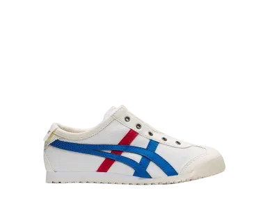 オニツカタイガー PS メキシコ66 スリッポン "ホワイト/ディレクトワールブルー" (キッズ)