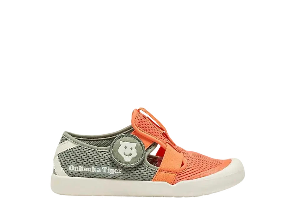 オニツカタイガー PS メキシコ66 サンダル "ミカンオレンジ/ライケングリーン" (キッズ)