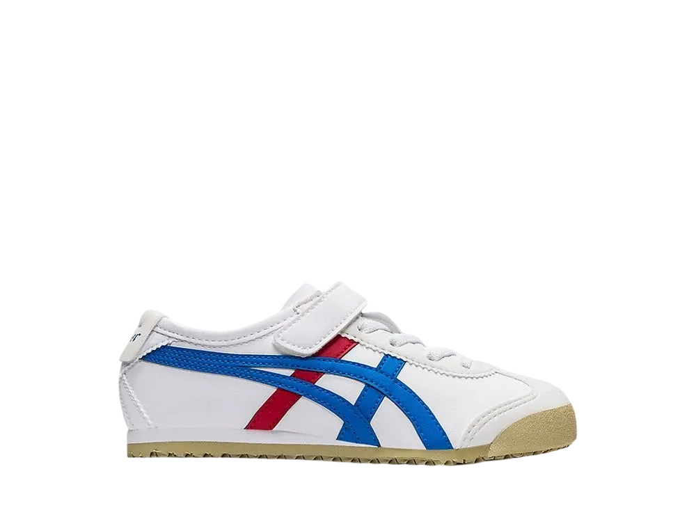 オニツカタイガー PS メキシコ66 "ホワイト/ディレクトワールブルー" (キッズ)