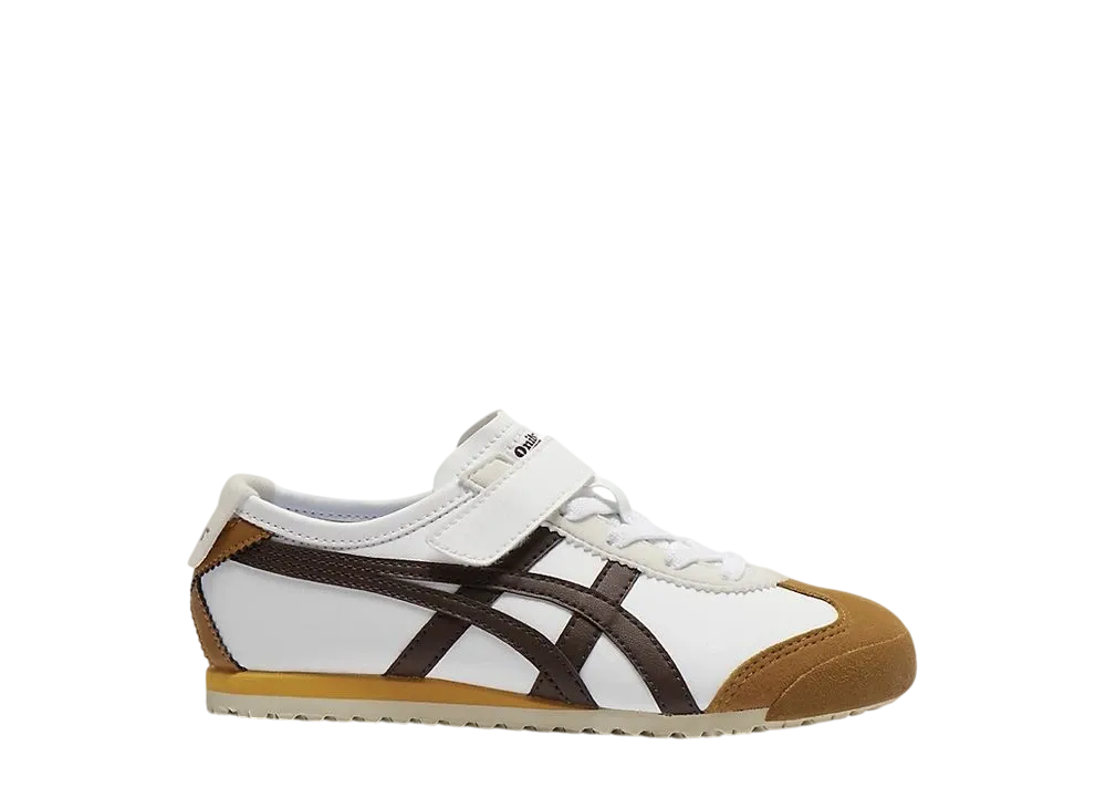 オニツカタイガー PS メキシコ66 "ホワイト/リコリスブラウン" (キッズ)