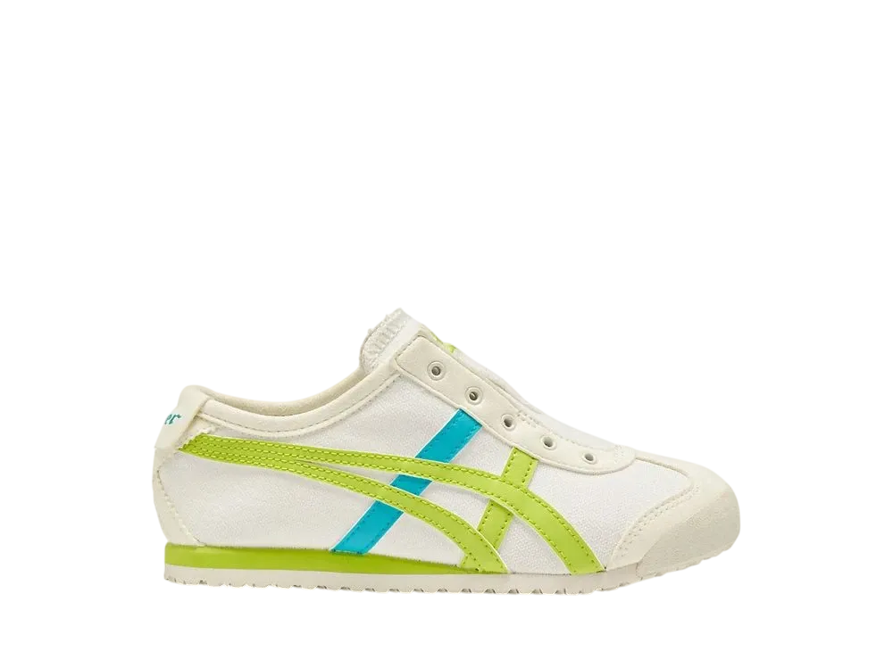 オニツカタイガー PS メキシコ66 スリッポン "クリーム/ネオンライム" (キッズ)