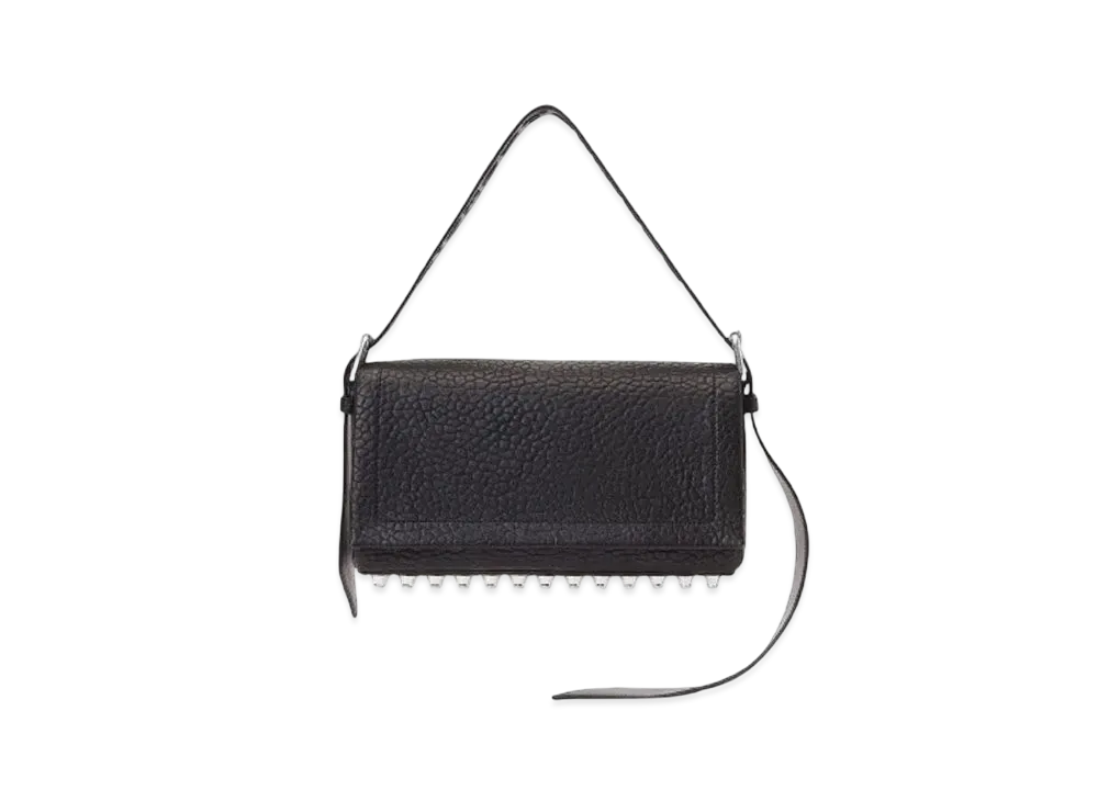 Alexander Wang Ricco Lambskin Leather Medium Convertible Flap Bag "Black"