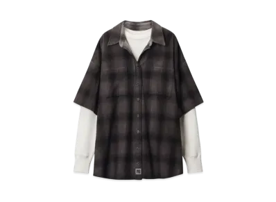 Alexander Wang Pre-Styled Shadow Plaid Shirt Dress "Pink/Black Plaid"