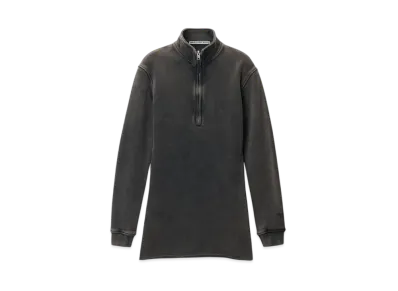 Alexander Wang Cotton Terry Quarter Zip Mini Dress "Washed Shadow"