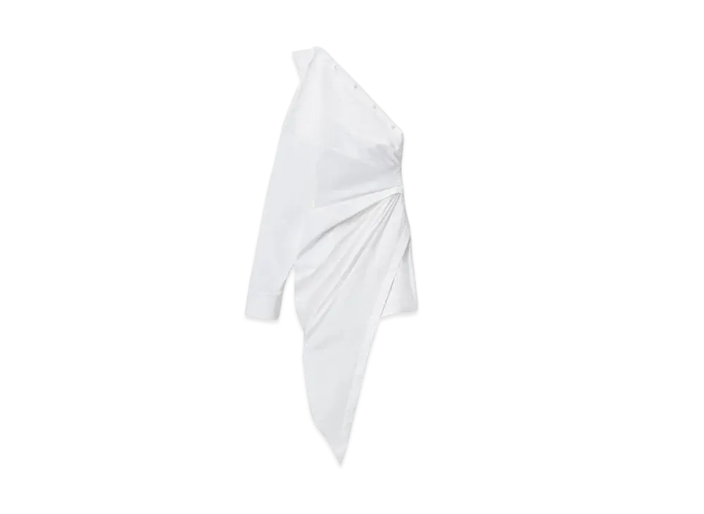 Alexander Wang Tailored Asymmetric Midi Dress "White"