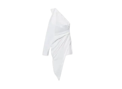 Alexander Wang Tailored Asymmetric Midi Dress "White"