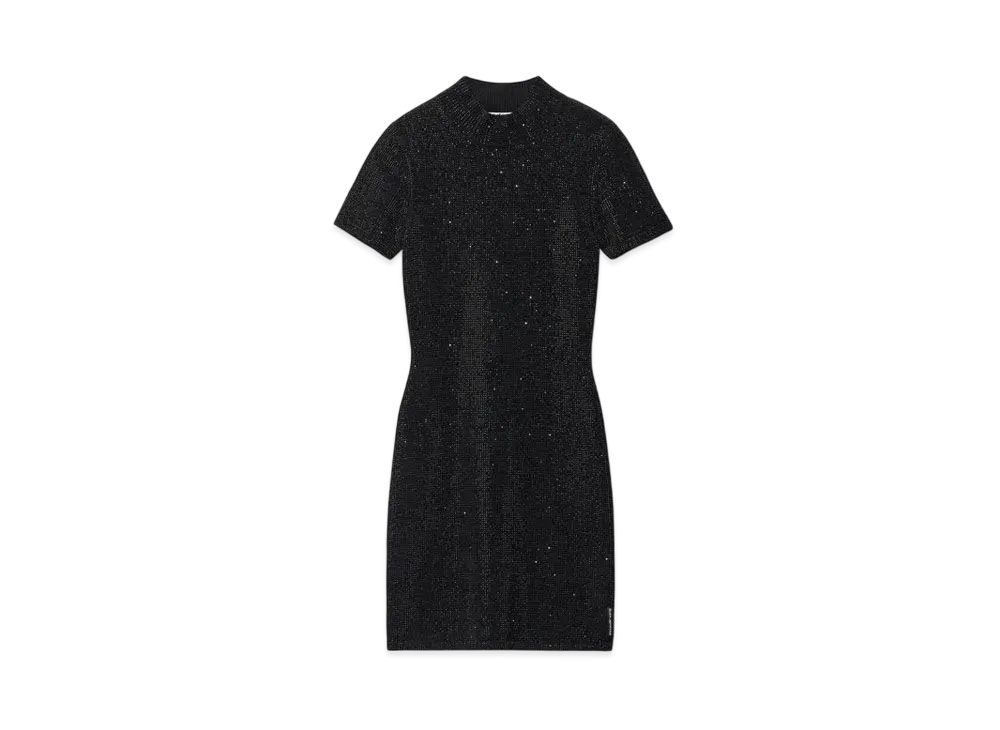 Alexander Wang Crystal Hotfix Mini Dress "Black"