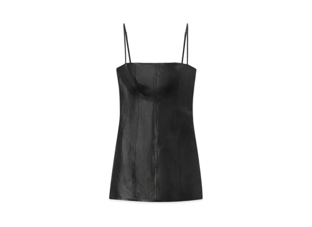 Alexander Wang Linen Chintz Fit Mini Dress "Black"