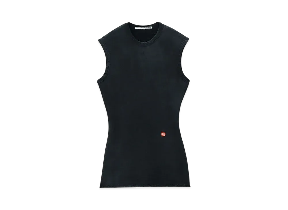 Alexander Wang Classic Terry Tapered Minidress "Black"