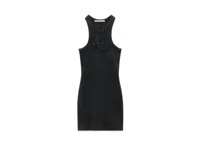 Alexander Wang Stretch Crepe Distressed Mini Dress "Black"