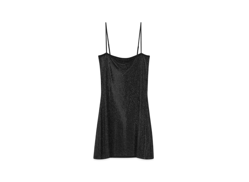 Alexander Wang Crystal Hotfix Mini Dress "Black"