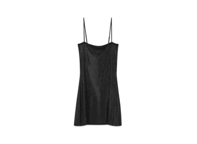 Alexander Wang Crystal Hotfix Mini Dress "Black"