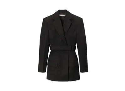 Alexander Wang Wool Tailoring Belted Blazer Dress "Black"
