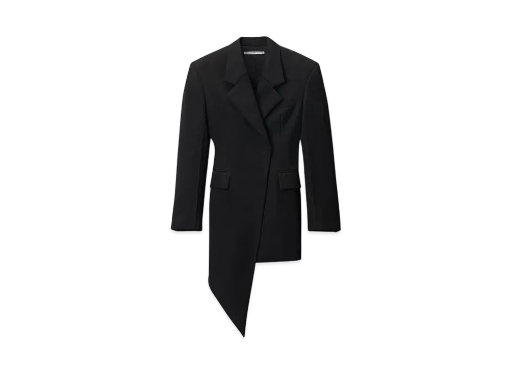 Alexander Wang Wool Twill Asymmetric Blazer Mini Dress "Black"