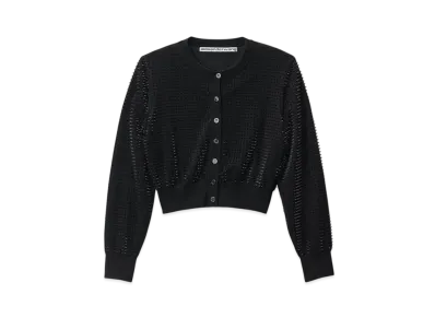 Alexander Wang Custom 3D Molded Spike Cardigan "Black"
