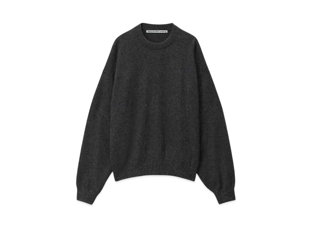 Alexander Wang Crewneck Wool Pullover "Black"