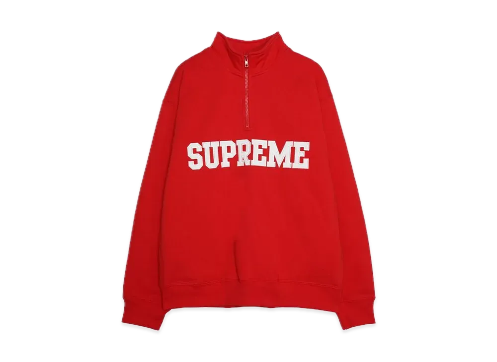 Supreme Collegiate Half Zip Pullover "Red"