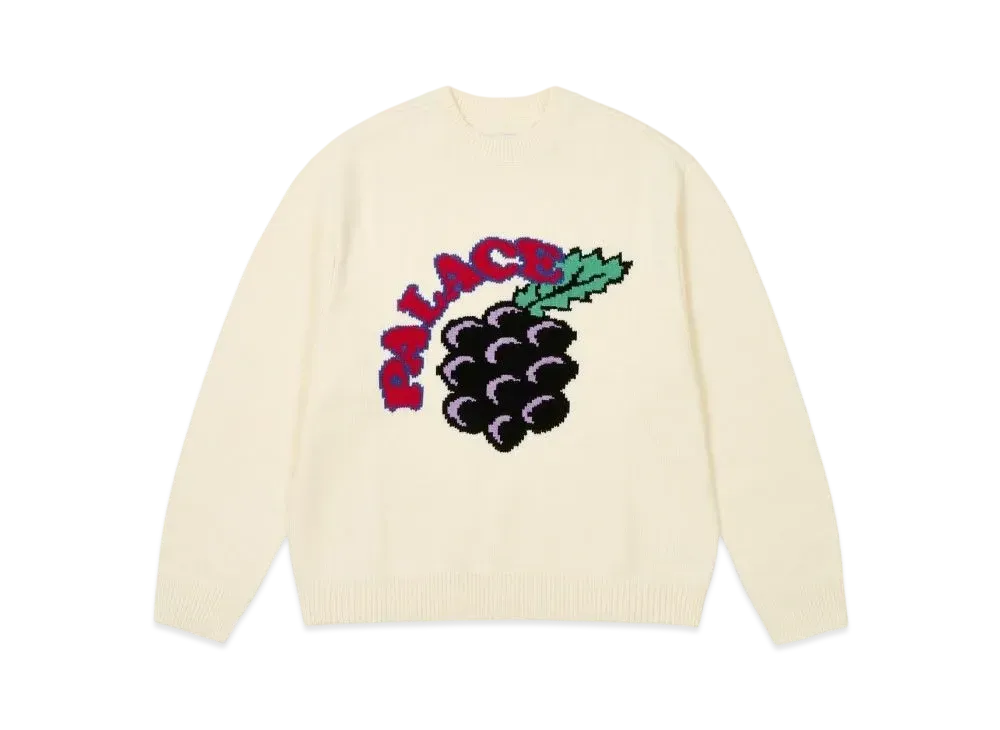 PALACE Grape Knit "Soft White"