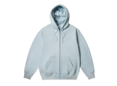 PALACE Thermal Embossed P3 Zip Hood "Faint Blue"