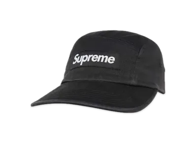 Supreme Washed Chino Twill Camp Cap (24FW) "Black"