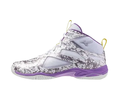 ミズノ ウエーブダイバース LG4 Ltd "ホワイト/パープル/イエロー"