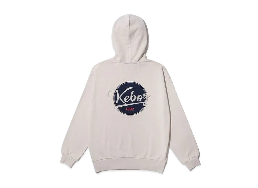 KEBOZ Bb Logo Sweat Full Zip Hoodie "Cream"