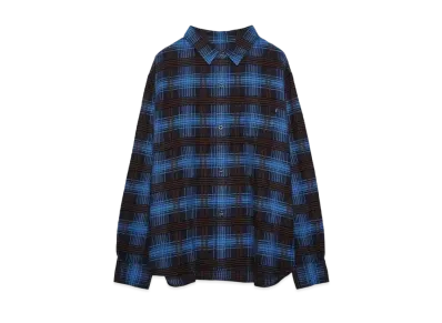 RATS CR FLANNEL CHECK SHIRT "SAX BLUE CHECK"