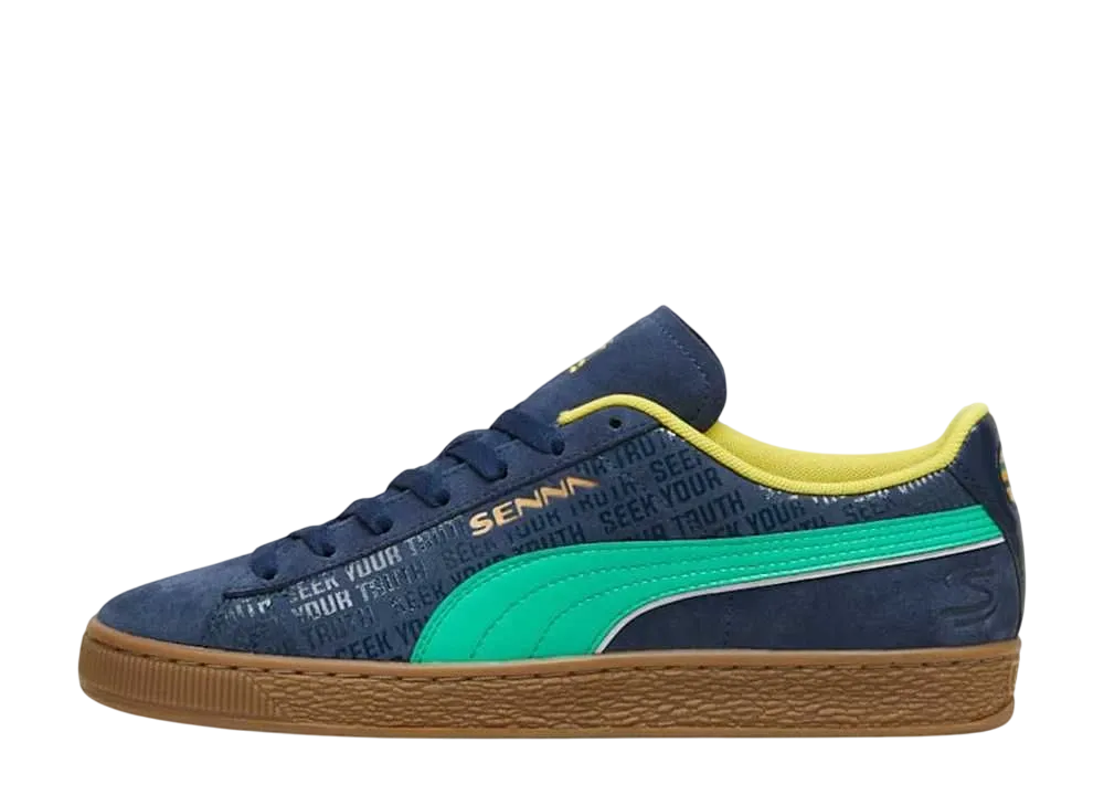 Senna A Vida × Puma Suede "Club Navy/Faster Yellow"
