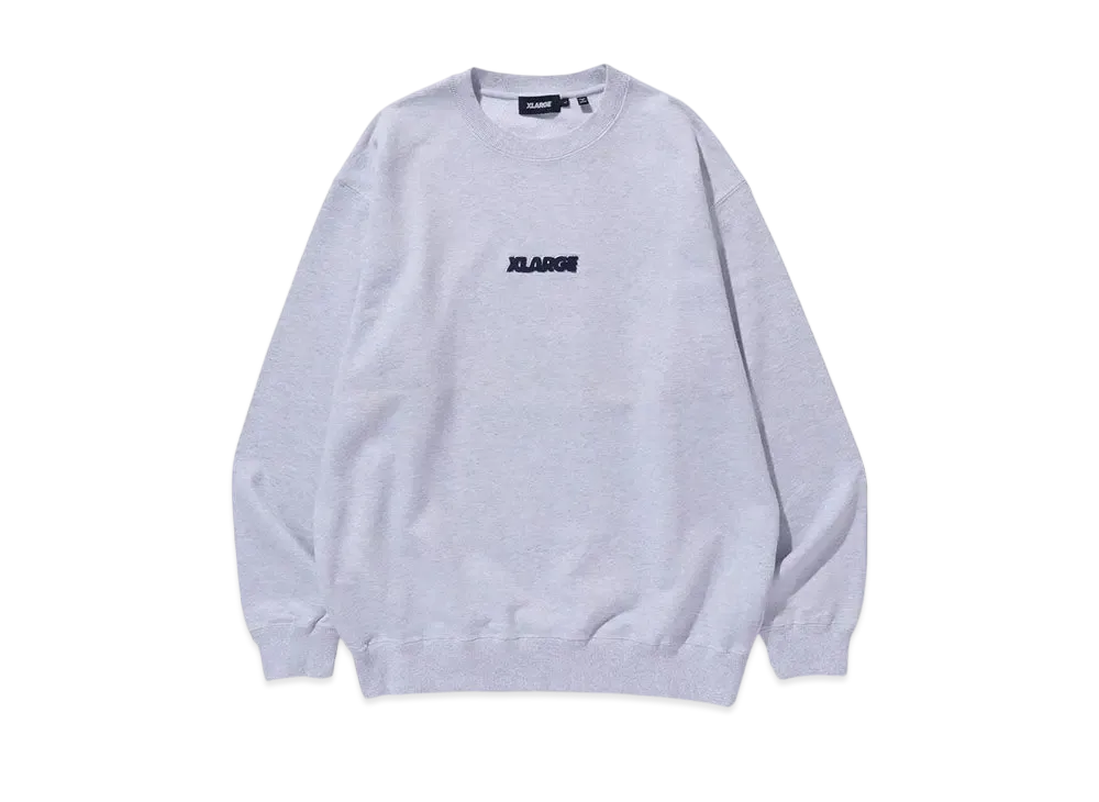 XLARGE STANDARD LOGO CREWNECK SWEATSHIRT "ASH"