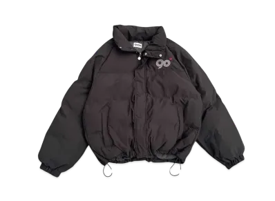 9090 90 Logo Rich Puffer Jacket "BLACK"
