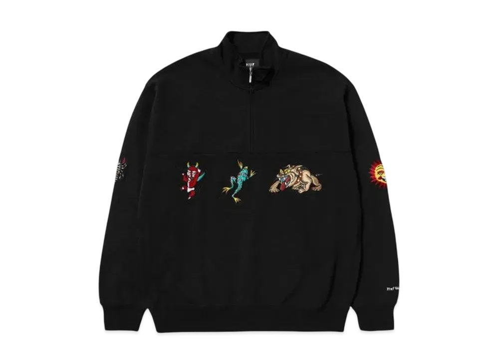 HUF Bledsoe Quarter Zip Fleece "Black"