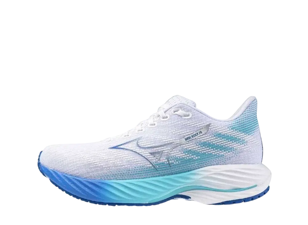 ミズノ ウィメンズ ウエーブライダー28 "ホワイト/ブルー"
