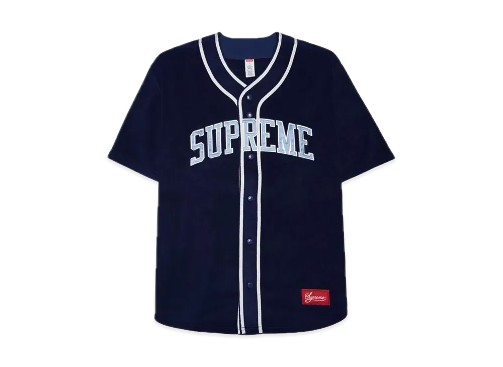 Supreme Polartec Baseball Jersey "Navy"