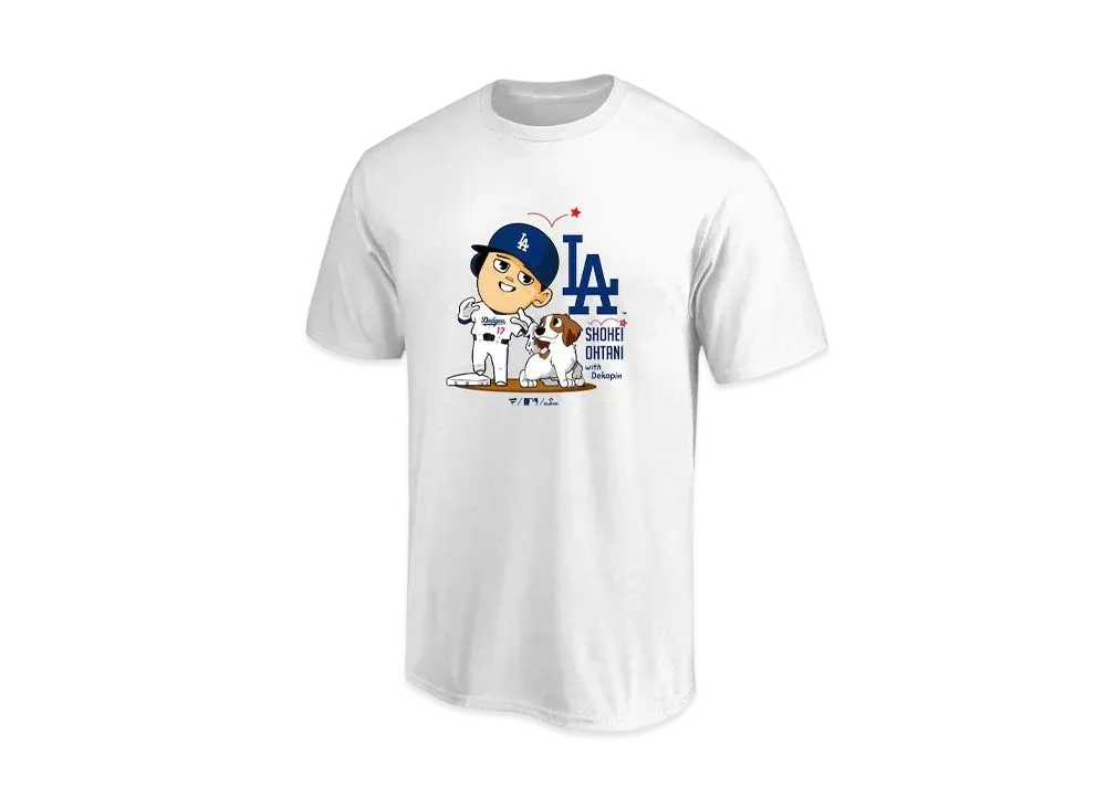 MLB Los Angeles Dodgers Shohei Otani Decopin Head Bump T-Shirt "White"