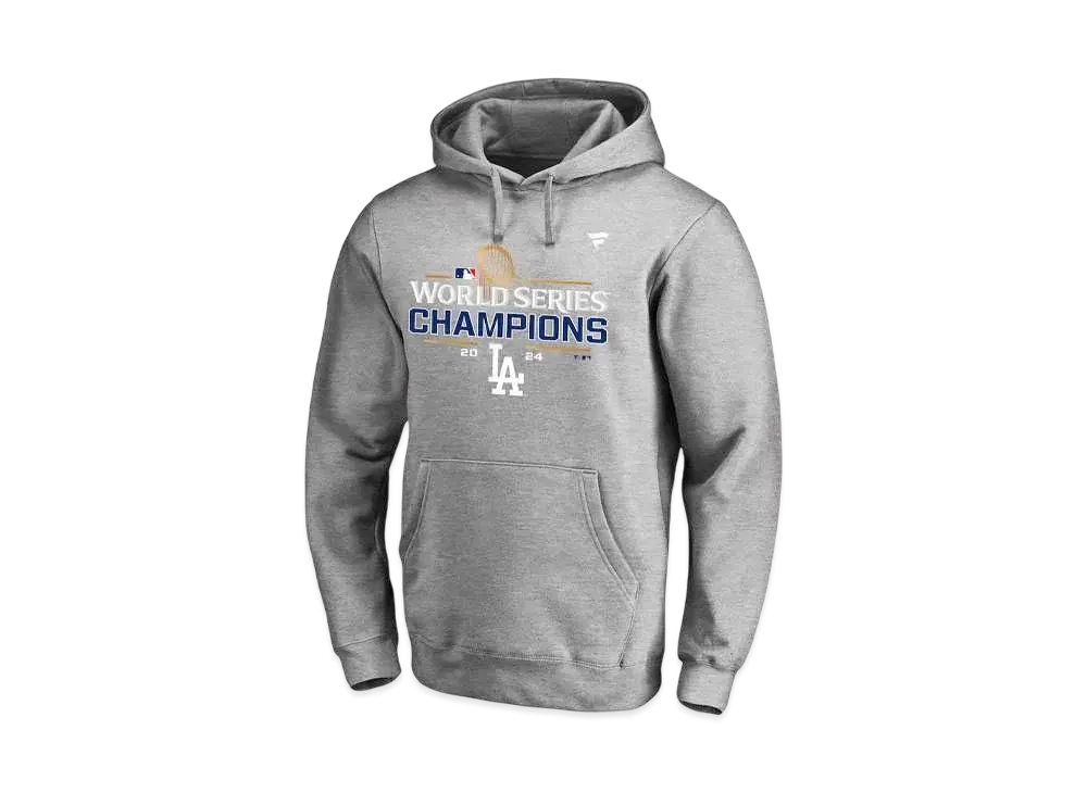 MLB Los Angeles Dodgers World Series 2024 Victory Commemorative Locker Room Hoodie "Gray"