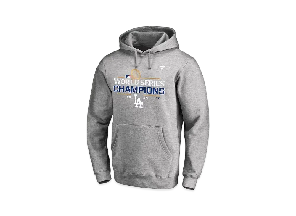 MLB Los Angeles Dodgers World Series 2024 Victory Commemorative Locker Room Hoodie (Kids) "Gray"
