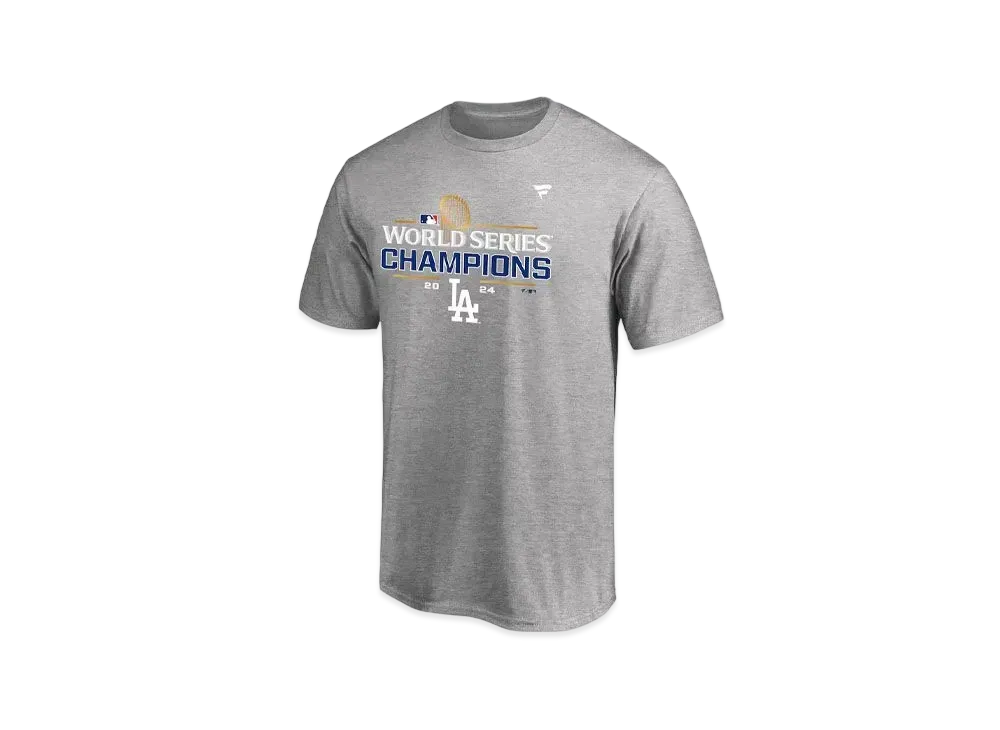 MLB Los Angeles Dodgers World Series 2024 Victory Commemorative Locker Room T-Shirt (Kids) "Gray"