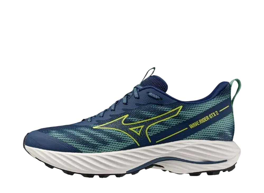 ミズノ ウェーブライダー ゴアテックス2 "ブルー/イエロー/ミント"