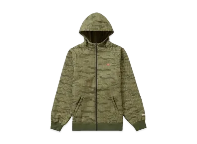 Supreme WINDSTOPPER Zip Up Hooded Sweatshirt "Olive Grid Camo" (21FW)