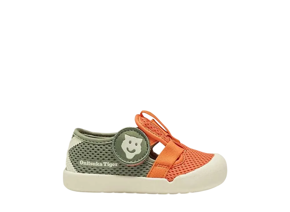 オニツカタイガー TD メキシコ66 サンダル "ミカンオレンジ/ライケングリーン" (キッズ)