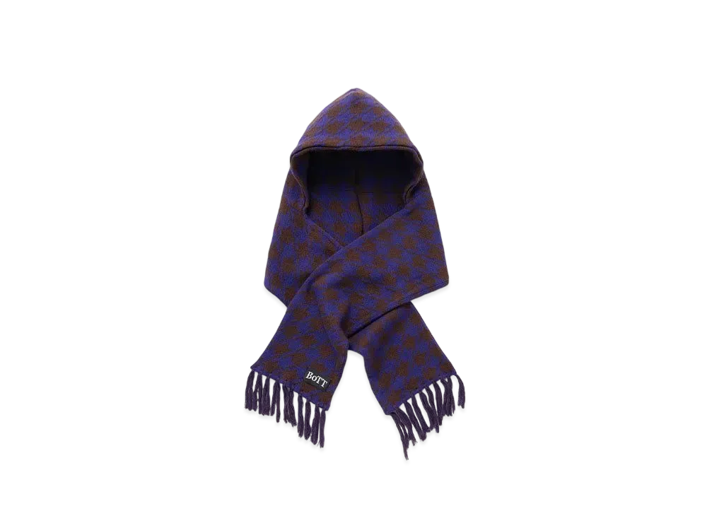 BoTT Houndstooth Hooded Scarf "Brown"