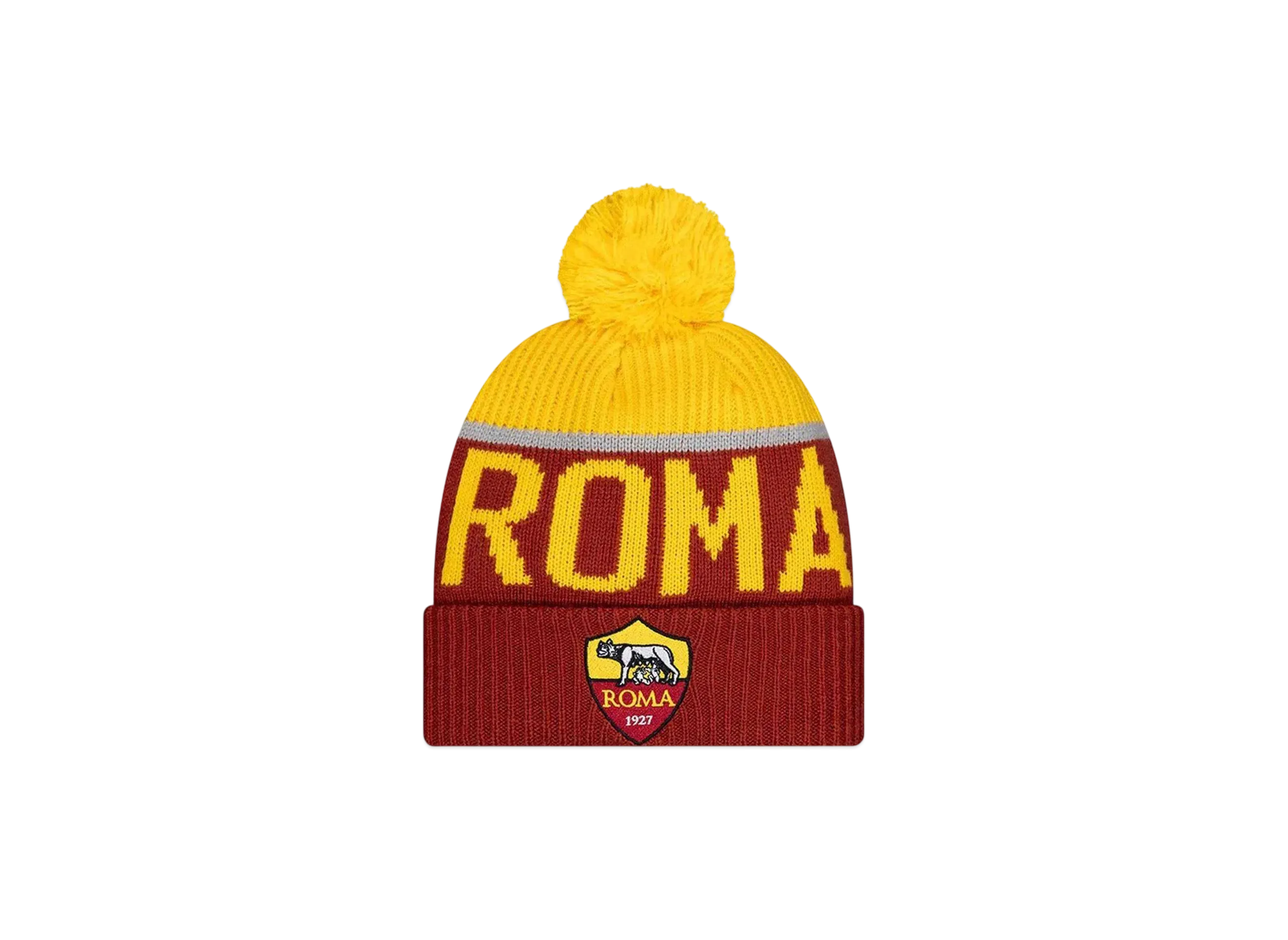 NEW ERA Pom Pom Knit Europe Football Team AS Roma "Red/Yellow"