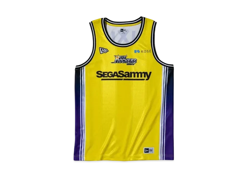 NEW ERA Basketball Game Shirt Sunrockers Shibuya 2024-25 Replica Uniform Home "Yellow"